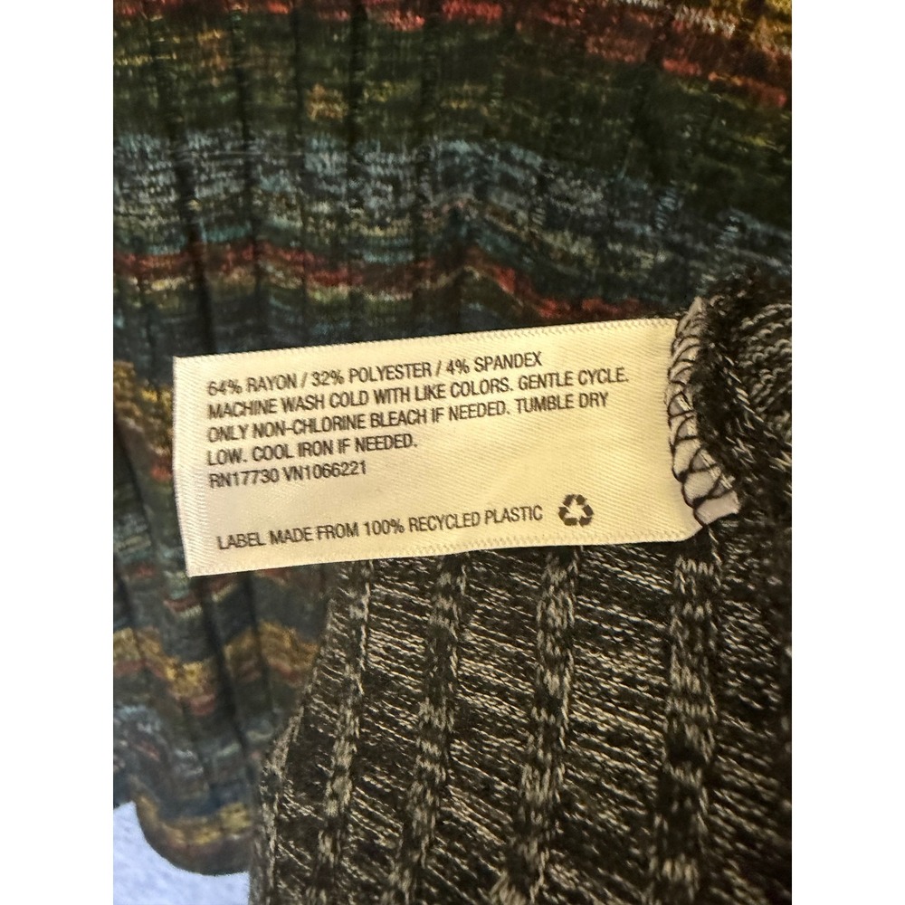 Mossimo Supply Co Y2K Striped Ribbed Bell Sleeve Dress Womens S Boho Witchy 90's - Picture 9 of 9